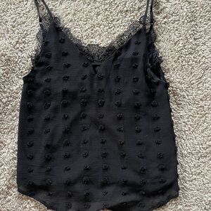 Black tank top with lace